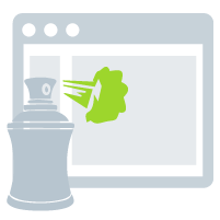 Clipart: Spraydose vor Website