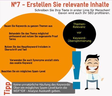 Teaser SEO Tipp 7 - Relevante Inhalte
